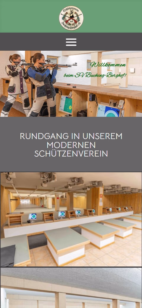 Website-Screenshot Mobile-Schützenverein Buching-Berghof Website-Screenshot Mobile-Schützenverein Buching-Berghof