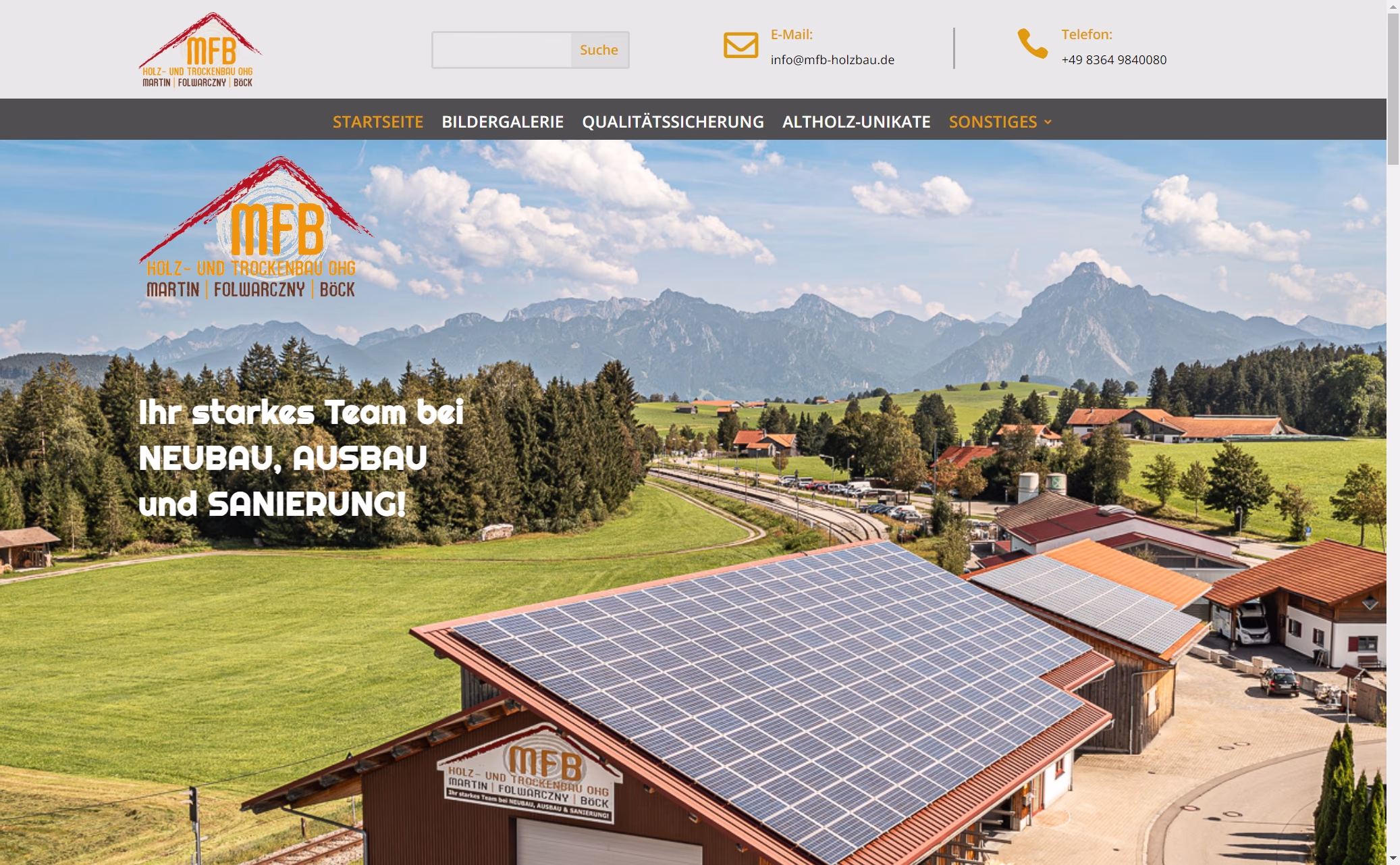 Website-Screenshot PC-MFB Holzbau Website-Screenshot PC-MFB Holzbau